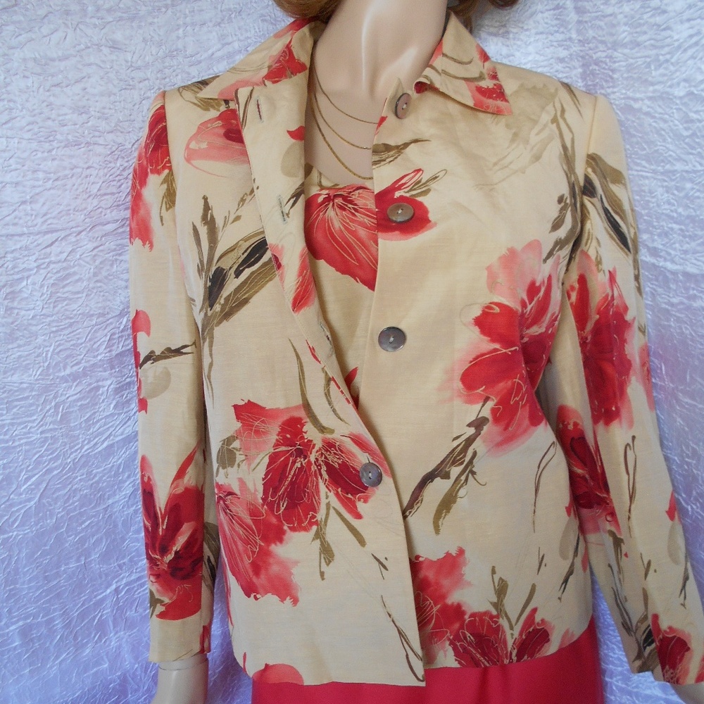 DANA BUCHMAN 3 PC Suit Skirt/Jacket/Tank Sz 10P - Picture 3 of 10